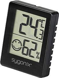 Sygonix Thermometer/Hygrometer, Schwarz