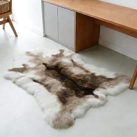 SYLUOQP Kunstfell Rentier Teppich Schlafzimmer -