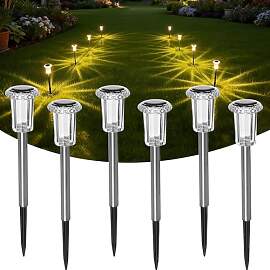 sylvwin LED Solarleuchten Garten, Solarlampen für 