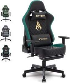 SYMINO Ergonomischer Gaming-Stuhl, PU-Leder –