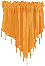 SYSUII Scheibengardinen mit Quasten Voile