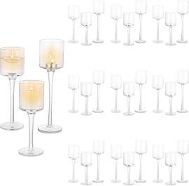 Sziqiqi 30 Stück Teelichthalter Glas - Elegante