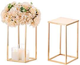 Sziqiqi 40cm Gold Rechteckige Vase mit Platte