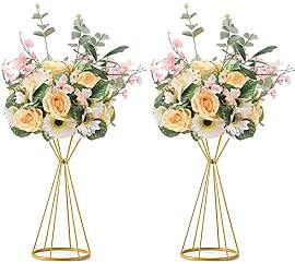 Sziqiqi Blumenständer Gold für Hochzeit: 50cm