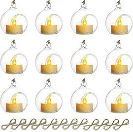 Sziqiqi Hängende Glas Kerzenhalter, Glasanhänger 