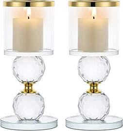 Sziqiqi Kristall Kerzenständer Set, 2 Stück