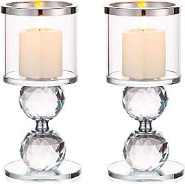 Sziqiqi Kristall Kerzenständer Set, 2 Stück