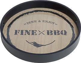 Tablett BBQ in Braun/Schwarz