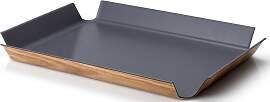 Tablett CONTINENTA, grau (grau, holzfarben),