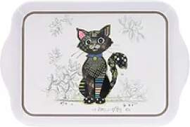 Tablett Katze schwarz Melamin Kiub Kook PM