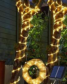 Tacobey Solar Lichtschlauch Lichterkette Außen,
