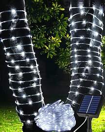 Tacobey Solar Lichtschlauch Lichterkette Außen,