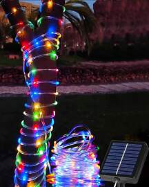 Tacobey Solar Lichtschlauch Lichterkette Außen,