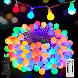 Taechalingo Kugel Lichterkette,15M 100LED Bunte