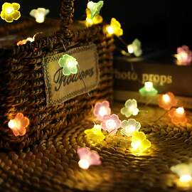 Taechalingo Lichterkette Blumen,2M20 LED