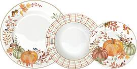 Tafelservice 18tlg. HARVEST Herbst mit Blättern,