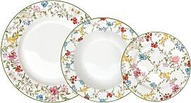Tafelservice Tellerset 18tlg.GARDEN DREAMS weiß