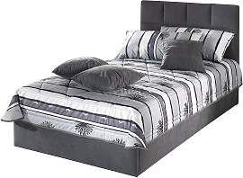 Tagesdecke, grau, B:215cm L:225cm, Polyester,