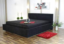Tagesdecke, schwarz, B:190cm L:220cm, Polyester,