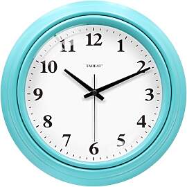 TAHEAT Blau Wanduhr, Leise Ohne Ticken Kinder