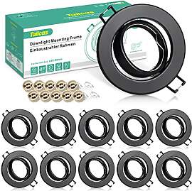 Tailcas 10er Einbaustrahler GU10 Set Einbaurahmen