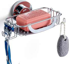 TAILI Silber Dusche Seifenschale mit Haken und