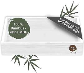 TAKE® 1-teilige Bambus Box weiß [27x15x5.5cm] -