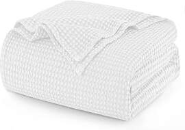 Talasily 100% Baumwolle Decke 130 x 150 cm, Weiche 