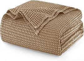 Talasily 100% Baumwolle Decke 150 x 200 cm, Weiche 