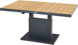 Talina Lift-Tisch 140cm x 85cm, Teak Gestell aus