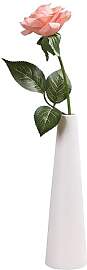 Tall Conic White Ceramic Flower Vase Small Bud