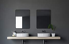 Talos Black Living Spiegel 80x60 cm – Badspiegel 