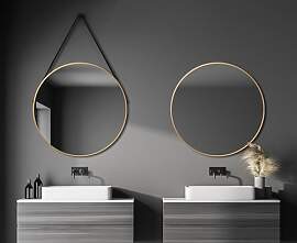 Talos Golden Style Spiegel rund Ø 80 cm –