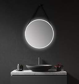 Talos White Light runder Badspiegel Ø 50 cm –
