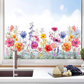 Tanlaby Bunte Blumen Fensterbilder Frühling