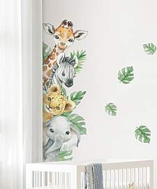 Tanlaby Dschungel Tier Wandtattoo Cartoon Tiere