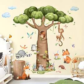 Tanlaby Dschungel Wandtattoo Kinderzimmer Tiere