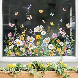 Tanlaby Fensterbilder Blumen Gänseblümchen