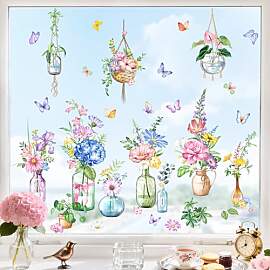 Tanlaby Fensterbilder Blumen Vasen