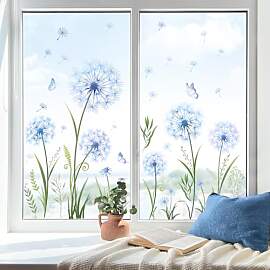 Tanlaby Fensterbilder Pusteblume Blau