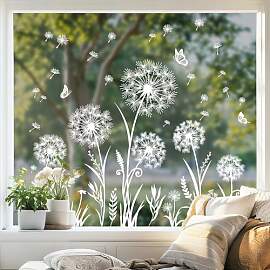 Tanlaby Fensterbilder Pusteblume Weiß