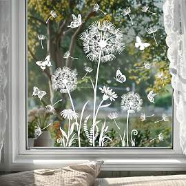 Tanlaby Fensterbilder Pusteblume Weiß