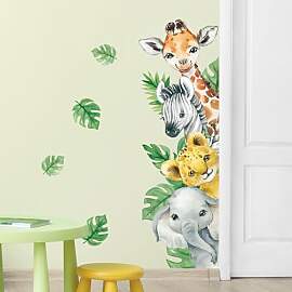 Tanlaby Wandtattoo Kinderzimmer Tiere Dschungel