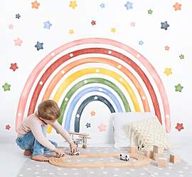 Tanlaby Wandtattoo Regenbogen Groß XL Wandsticker 