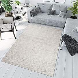 TAPISO Sari Teppich Kurzflor Teppiche Creme