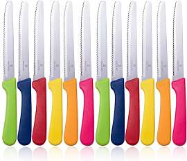 targzier Steakmesser Set,12 Stück Gezacktes