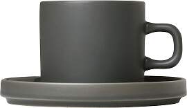 Tasse BLOMUS "PILAR", grau (dunkelgrau), 