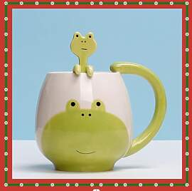 Tasse Frosch Frühstückstasse, Becher mit Frosch