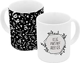 Tasse Klug wars nicht aber geil Farbwechsel 330ml