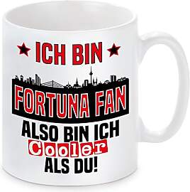 Tasse mit Spruch | Ich bin Fortuna Fan also bin